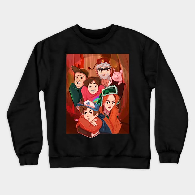 Gravity Twins Crewneck Sweatshirt by ArtByGerdy